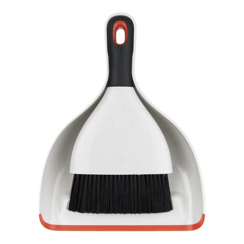 OXO Good Grips Dustpan and Brush Set snapped together for storage