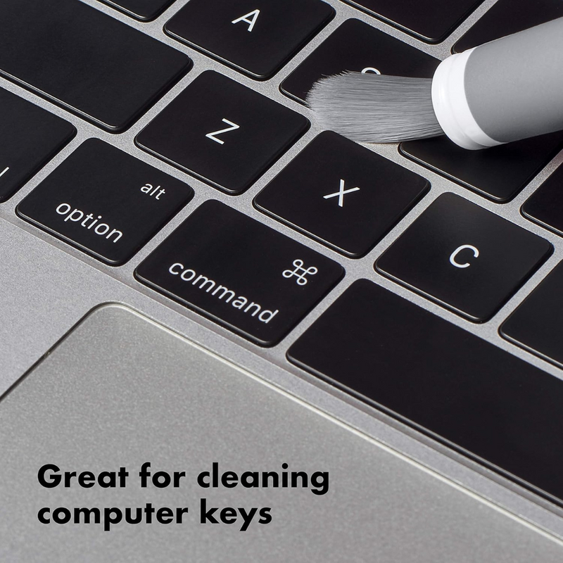 OXO Good Grips Electronics Cleaning Brush – dual-sided gadget cleaning tool with soft bristles and silicone wiper