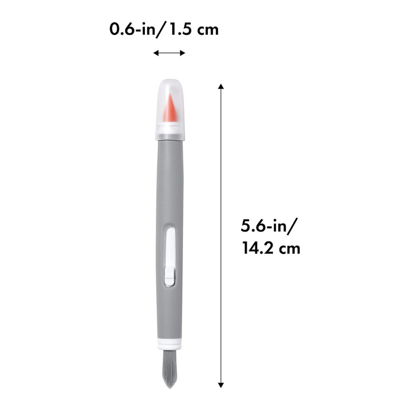 OXO Good Grips Electronics Cleaning Brush – dual-sided gadget cleaning tool with soft bristles and silicone wiper
