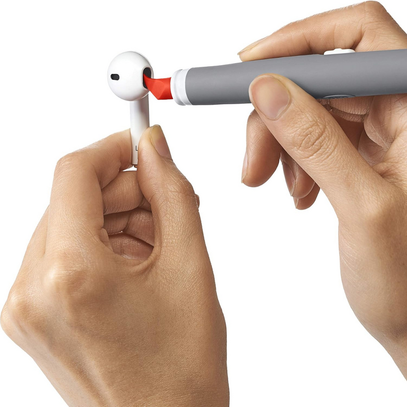 OXO Good Grips Electronics Cleaning Brush – dual-sided gadget cleaning tool with soft bristles and silicone wiper