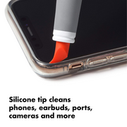 OXO Good Grips Electronics Cleaning Brush – dual-sided gadget cleaning tool with soft bristles and silicone wiper