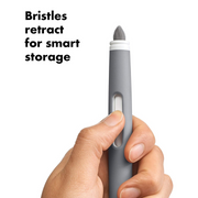 OXO Good Grips Electronics Cleaning Brush – dual-sided gadget cleaning tool with soft bristles and silicone wiper