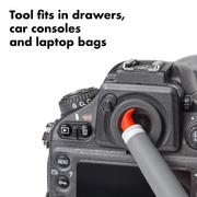 OXO Good Grips Electronics Cleaning Brush – dual-sided gadget cleaning tool with soft bristles and silicone wiper