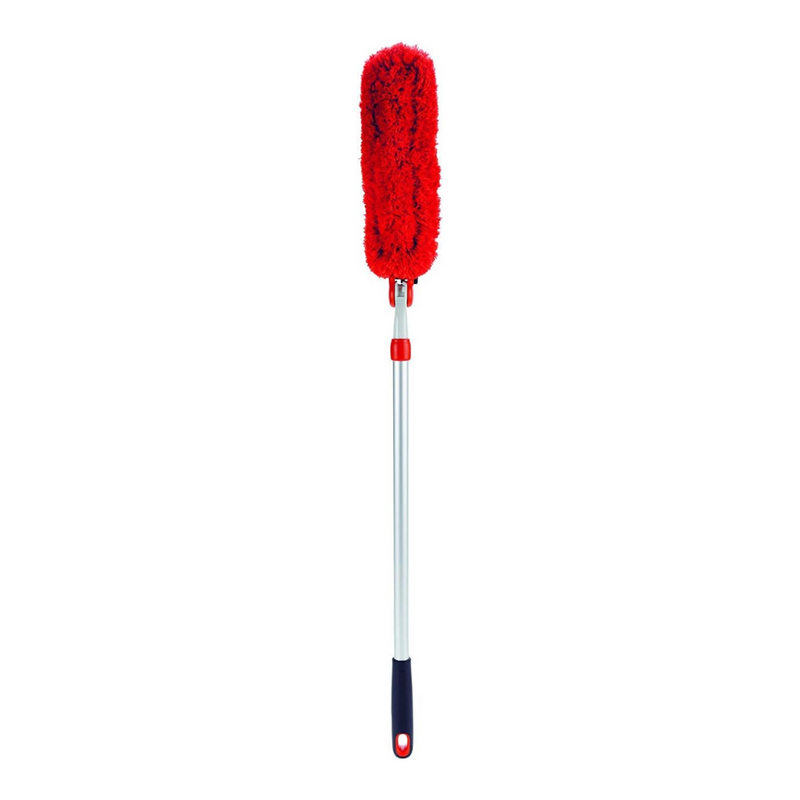 OXO Good Grips Microfiber Extendable Duster – adjustable cleaning tool with pivoting head and washable microfiber