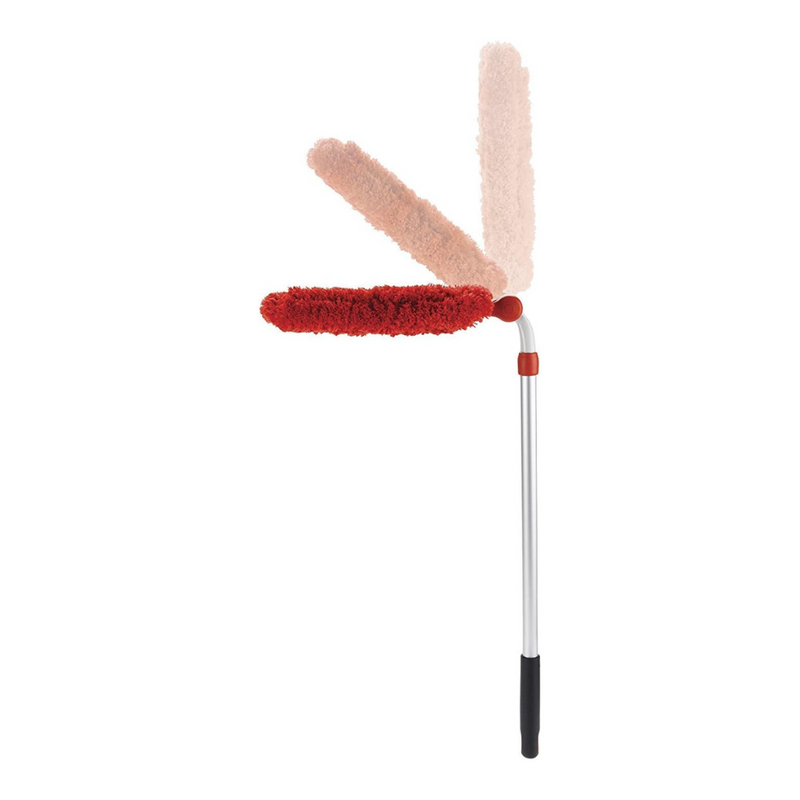 OXO Good Grips Microfiber Extendable Duster – adjustable cleaning tool with pivoting head and washable microfiber
