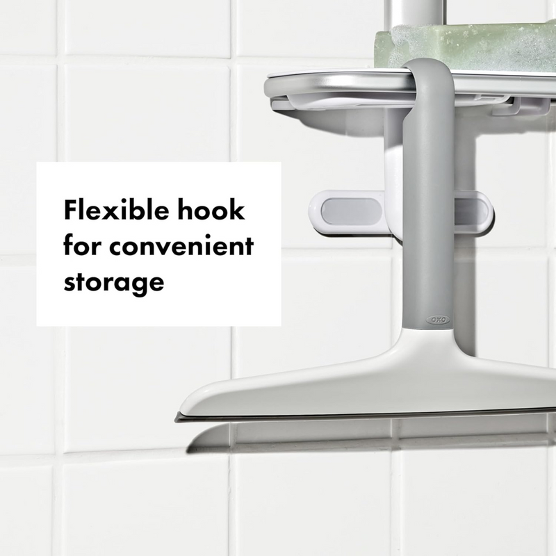 OXO Good Grips Multi-Use Squeegee with Hook – lightweight cleaning tool for glass, mirrors, and tiles