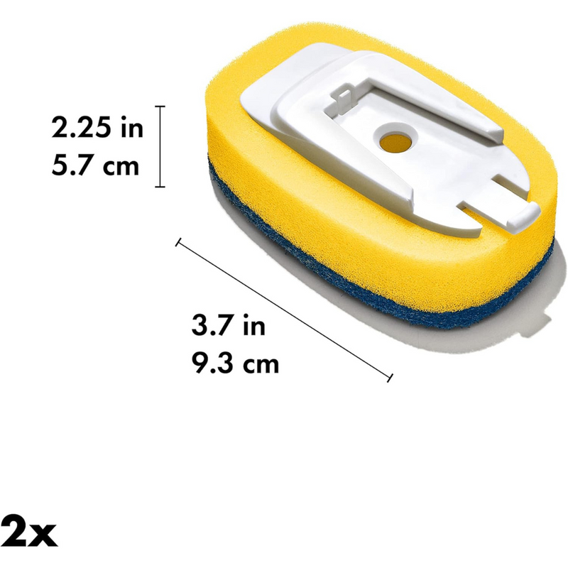 OXO Good Grips Soap Dispensing Dish Scrub Refills 2pk – durable replacement scrub heads for effective dish cleaning