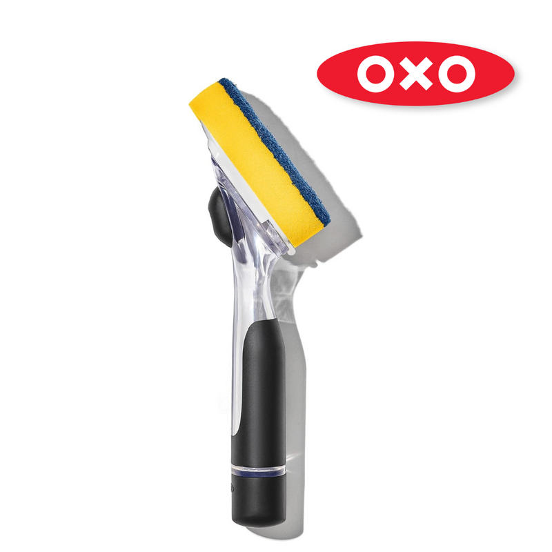 OXO Good Grips Soap Dispensing Dish Scrub with built-in soap dispenser