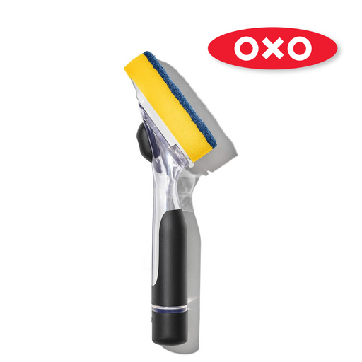 OXO Good Grips Soap Dispensing Dish Scrub with built-in soap dispenser