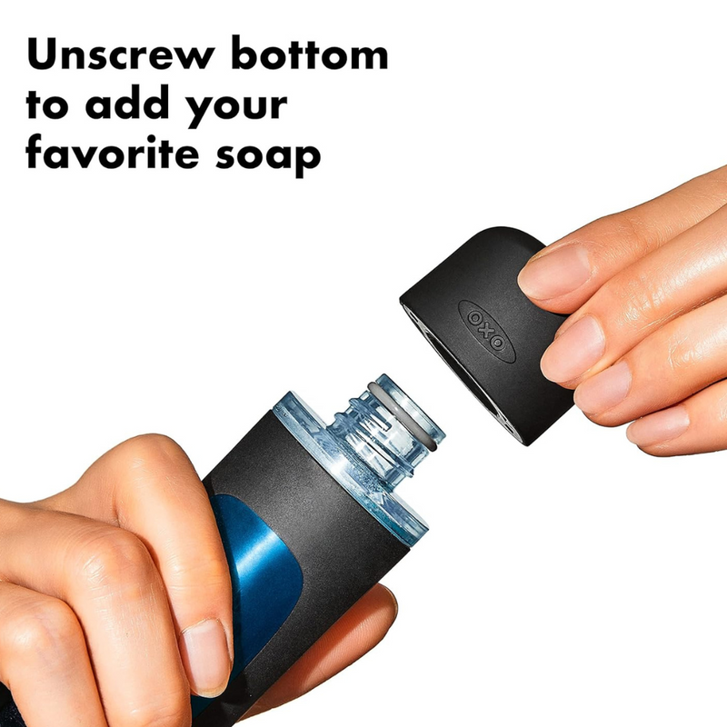 OXO Good Grips Soap Dispensing Dish Scrub with built-in soap dispenser