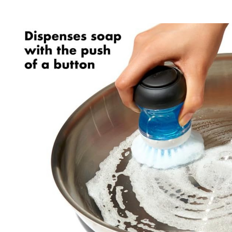 OXO Good Grips Soap Dispensing Palm Brush with stand
