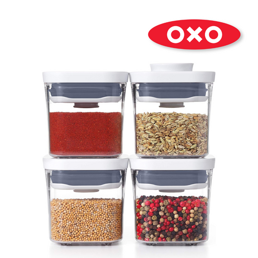 OXO POP 2.0 4-Piece Mini Set airtight containers for spices and snacks
