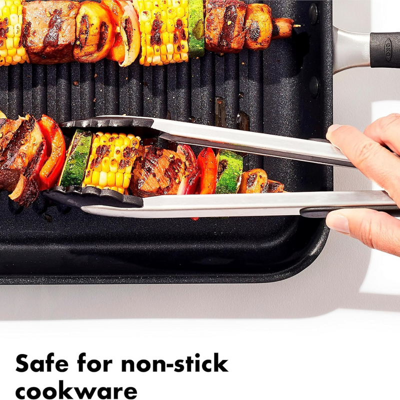 OXO Good Grips 23cm Tongs with nylon head and stainless steel arms