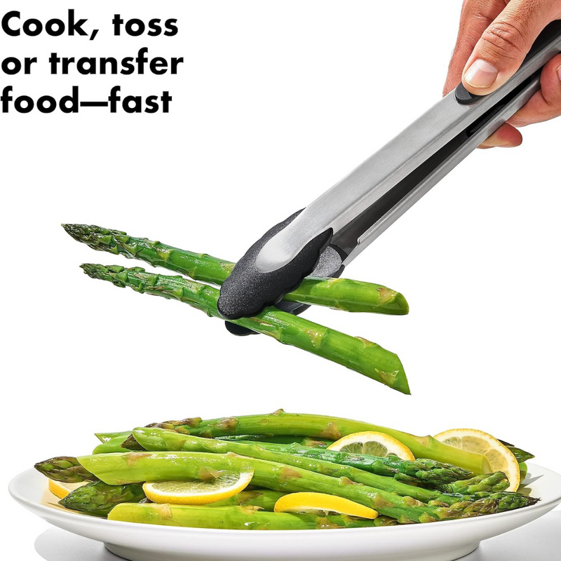 OXO Good Grips 23cm Tongs with nylon head and stainless steel arms