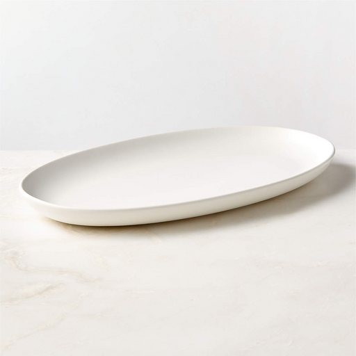 Ronis Oblong Plate 24x12x2cm Matte White