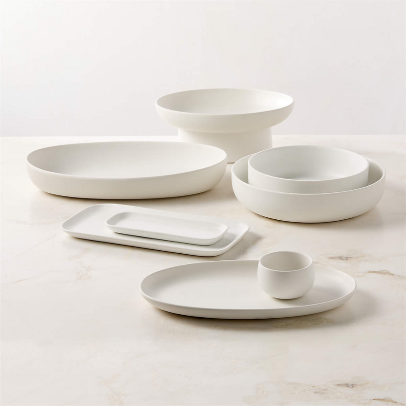 Ronis Oblong Plate 24x12x2cm Matte White