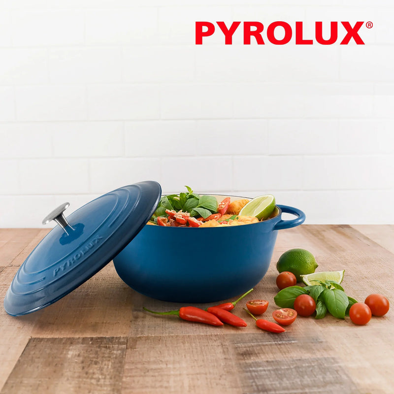 Pyrolux Round French Oven 28cm/6 Litre - Ocean Blue