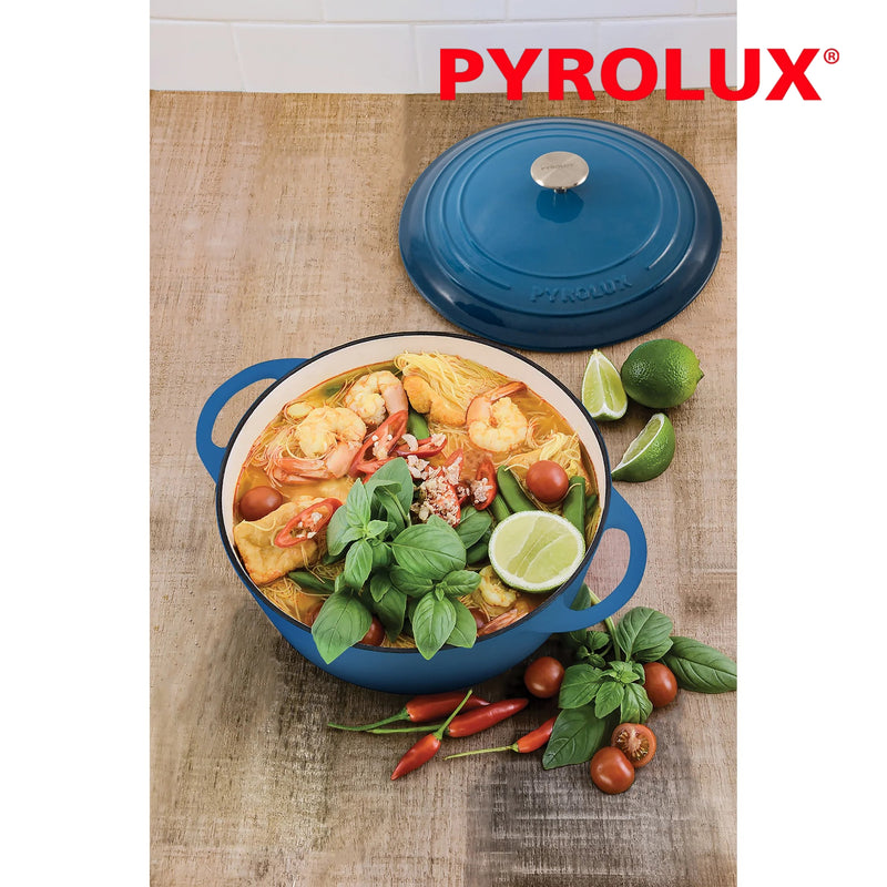 Pyrolux Round French Oven 26cm/5 Litre - Ocean Blue