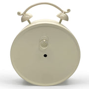 Ronis Old Town Faux Twin Bell Metal Vintage Desk Clock 16x6x20.5cm Off White