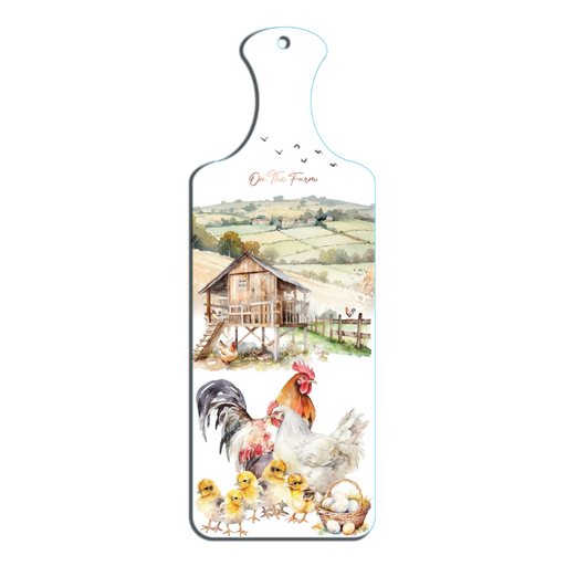 Ronis On The Farm Chicken Ceramic Wall Art 12x30cm