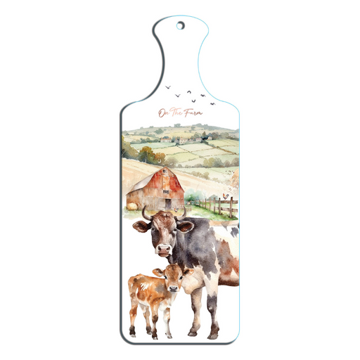 Ronis On The Farm Cow Ceramic Wall Art 12x30cm