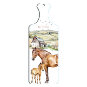 Ronis On The Farm Horse Ceramic Wall Art 12x30cm