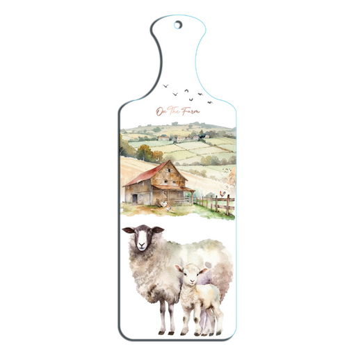 Ronis On The Farm Sheep Ceramic Wall Art 12x30cm