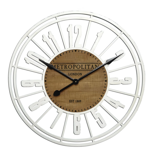 Ronis Optimus Time Clock 81x81cm White