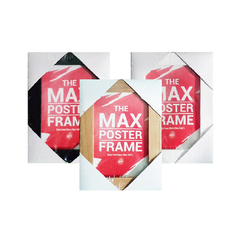 Ornate photo frame 100% timber 10x15cm glass front black decorative wooden picture frame