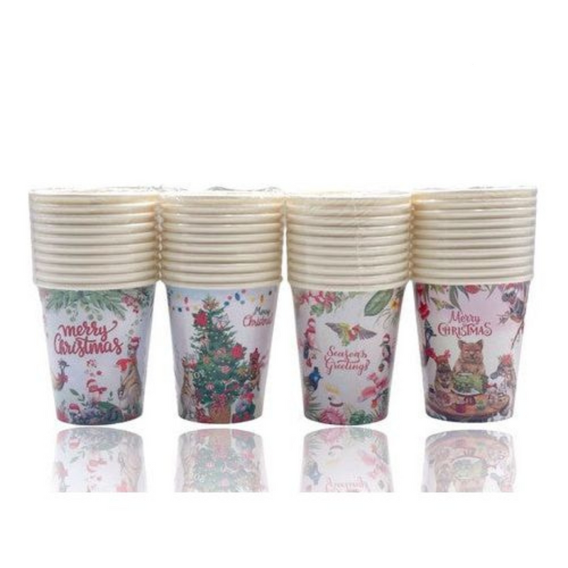 Ronis Outback Christmas Paper Cups 10pk 250ml