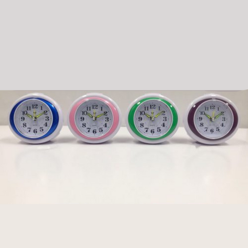 Ronis Oval Alarm Table Clock With Light 9x9x35cm Assorted