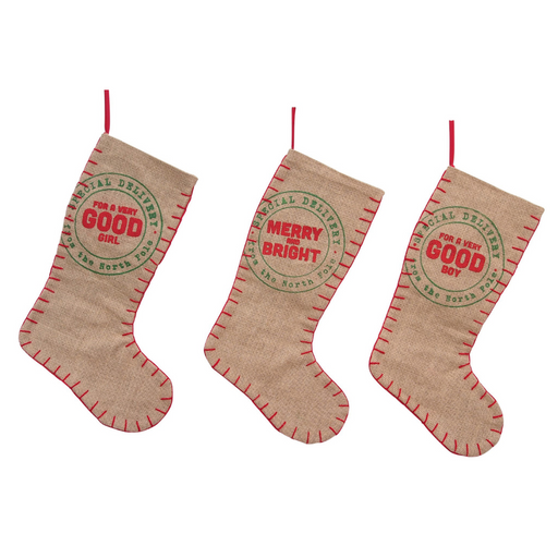 Ronis P37 Jute Stocking Stitched 50cm 3 Asstd