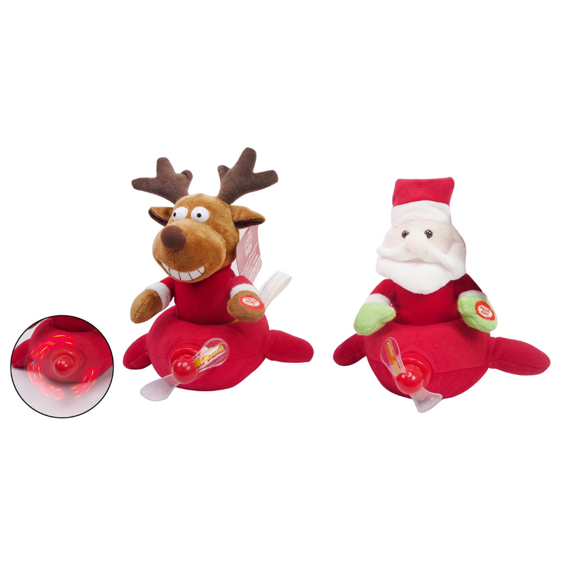 Ronis P49 Musical Plush Helicopter Santa Reindeer Assorted