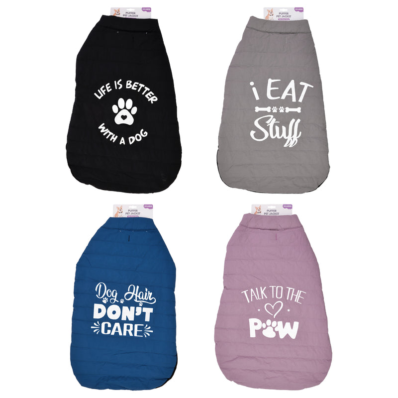 80cm printed puffer pet jacket for very large dogs