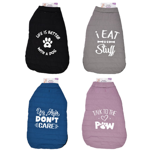 80cm printed puffer pet jacket for very large dogs