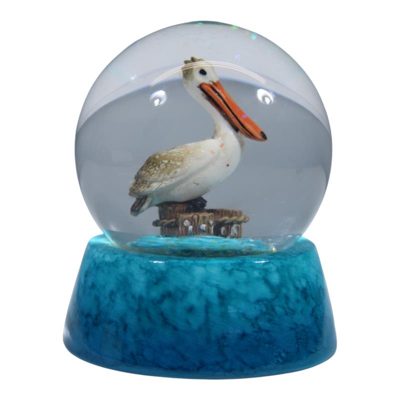 Pelican waterball on coral base 65mm