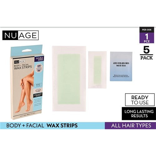 Double sided wax strips with aloe vera