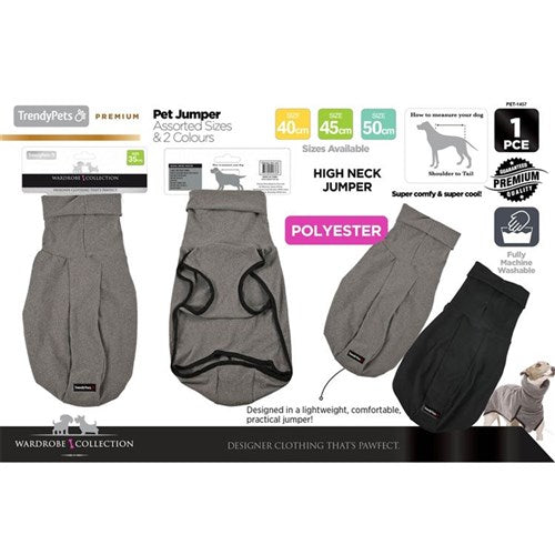 Dog Jumper HighNeck Med/Lge 40-45-50cm