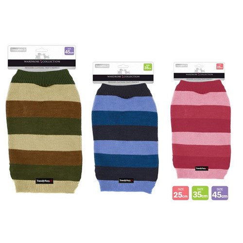 Stylish highly visible striped clothing for pets