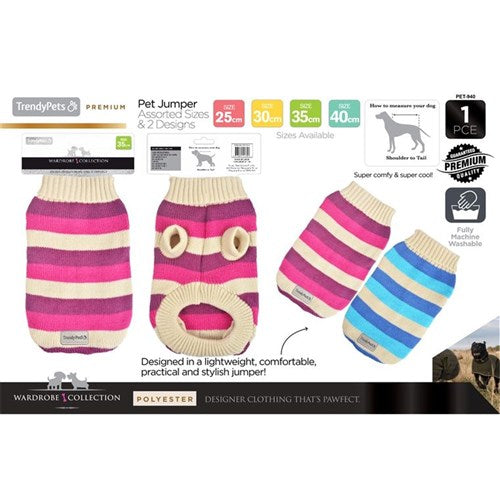 1Pce Knit Dog Jumper 25-30-35-40cm Ser3