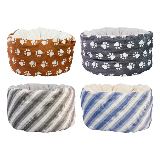 round pet bed in assorted styles
