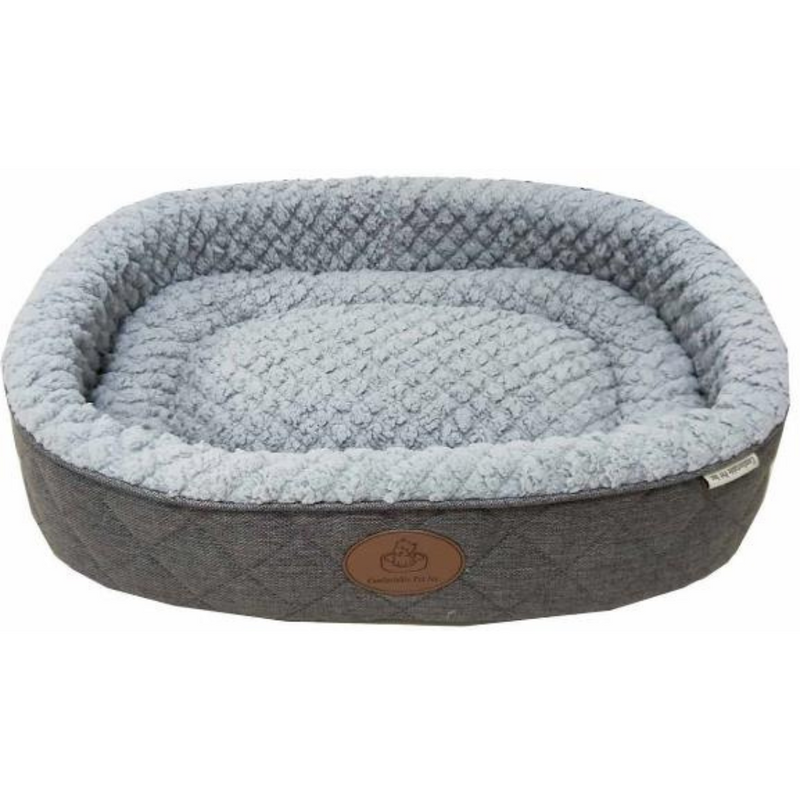 Pet Bed Oval Ramie Removable Cushion M