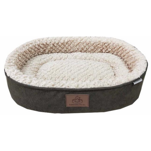 Pet Bed Oval Velvet Removable Cushion M