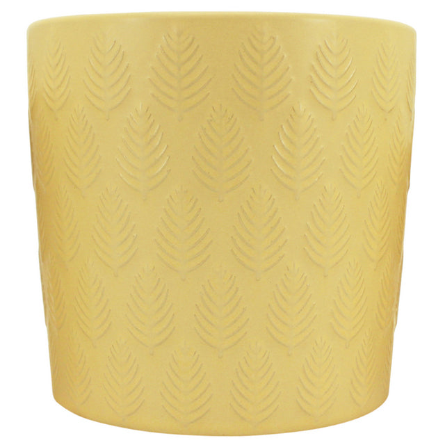 Yellow ceramic planter pot small