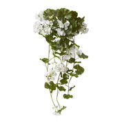 Artificial outdoor white geranium bush 86cm – thumbnail
