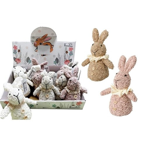 Soft polyester bunny plush toy assorted
