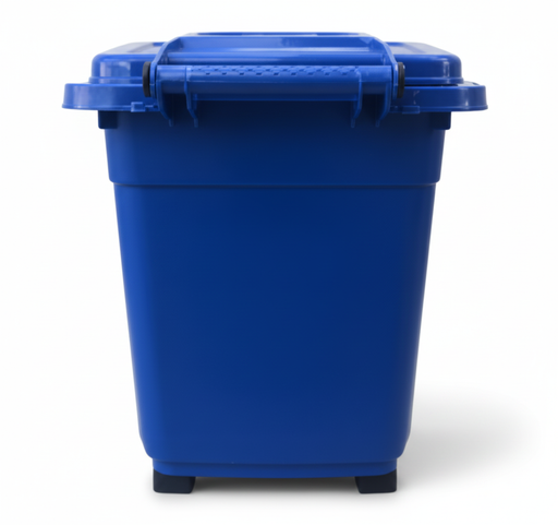 PLASTIC WHEELIE BIN 60L PP Blue WITH LIDS AND WHEELS