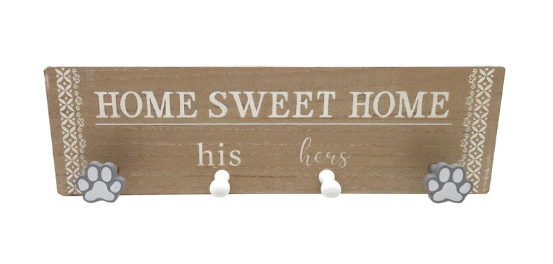 Hanging rack with Home paw design 45x13.5cm