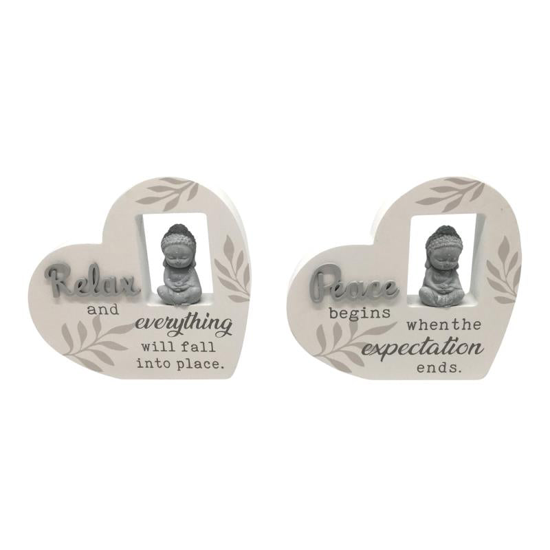 Assorted heart plaque with Buddha design