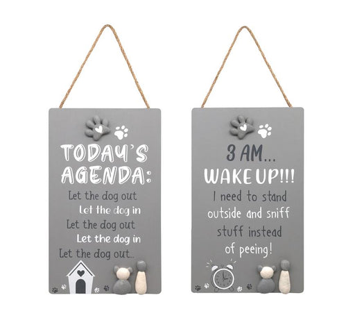 Assorted funny dog wording plaque 25x15cm